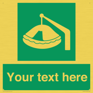 Custom sign Safe condition Davit-launched liferaft